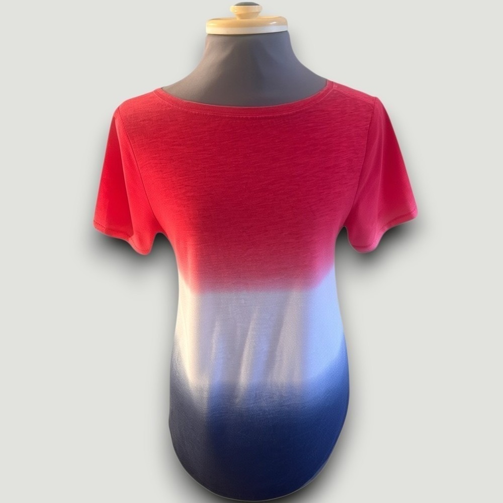 Sonoma Goods For Life Womens Top S Red White Blue Casual Fourth of July - Picture 4 of 6
